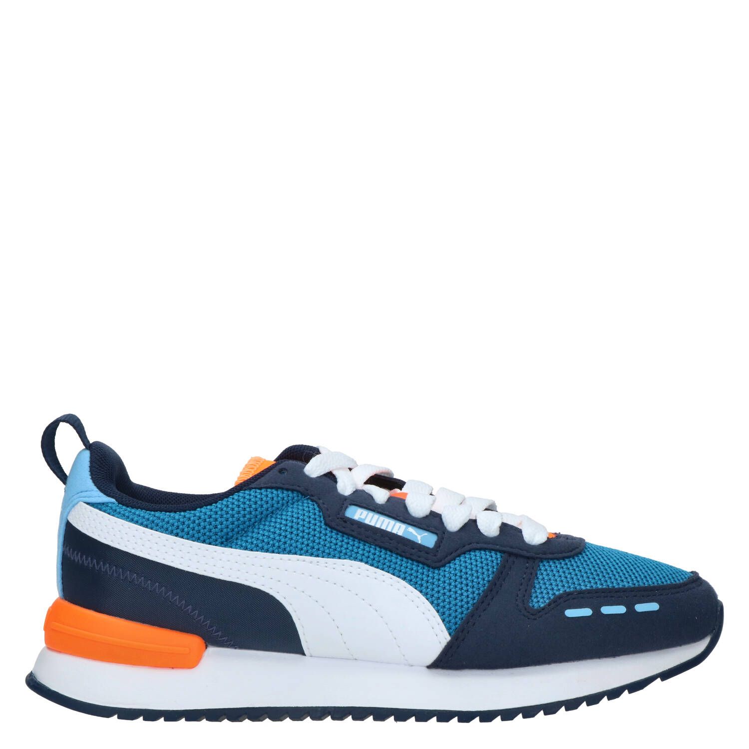 PUMA 373616 R78 JR sneaker, Sneakers, Jongen, Maat 37, blauw/multi